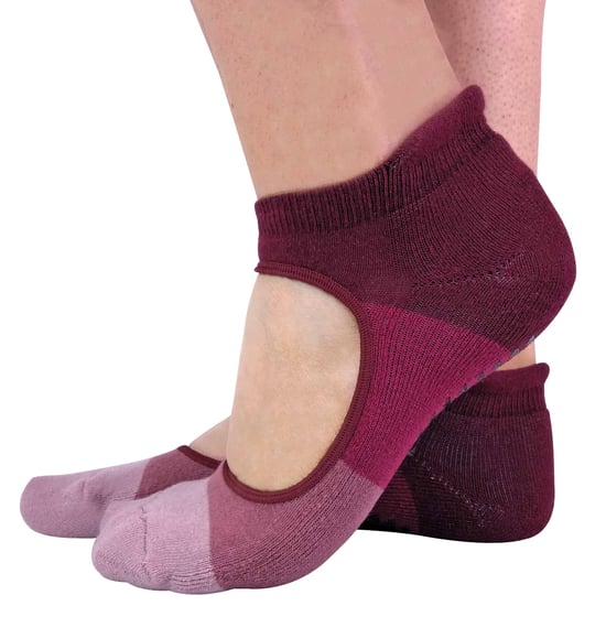 2 Pairs Ladies Non Slip Grip Low Cut Invisible Pilates Yoga Socks - Image 2