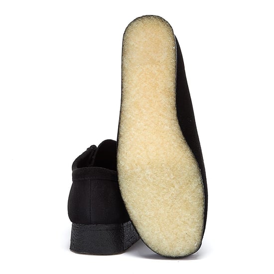 Clarks Wallabee Suede Womens Shoes - (Black) - Image 4