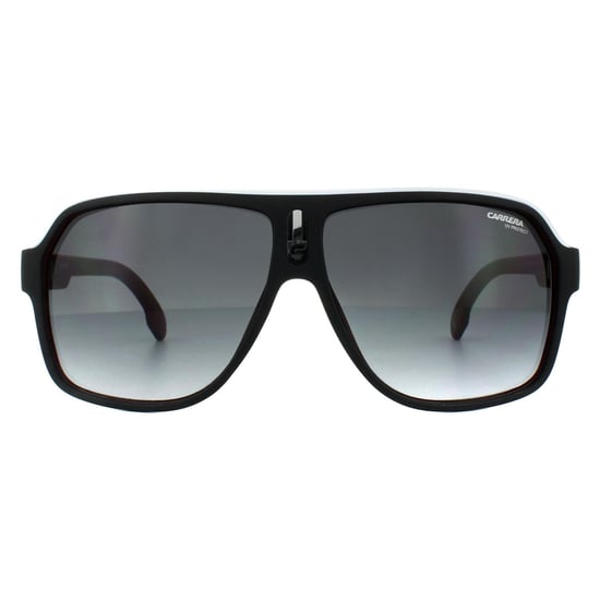 Gafas de sol Carrera Aviator unisex negro blanco rojo gris oscuro degradado - Image 1
