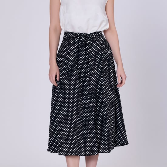 Flared dot print skirt - Image 2