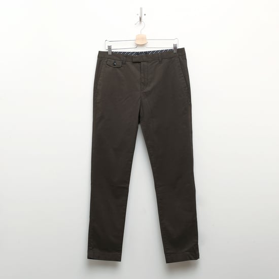 Pantalones Elegantes De Color Caqui De Corte Ajustado Genay De Ted Baker - Image 1