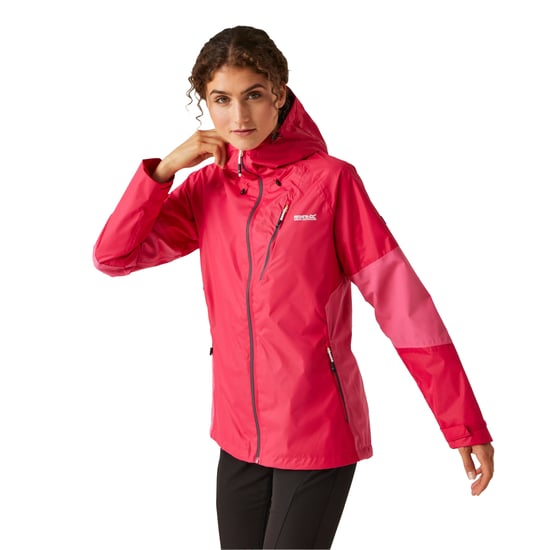Regatta Womens/Ladies Highton V Stretch Waterproof Jacket (Pink Potion/Flamingo Pink) - Image 4