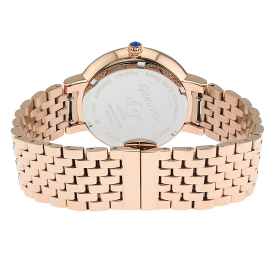 GV2 Reloj de acero inoxidable con diamantes y nácar de cuarzo suizo Genoa 12533 para mujer - Image 2