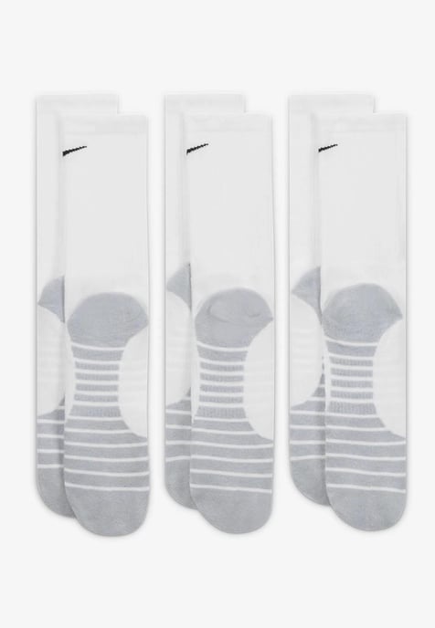 Calcetines de entrenamiento unisex Everyday Cushion Crew de NIKE, 3 pares en blanco - Image 3