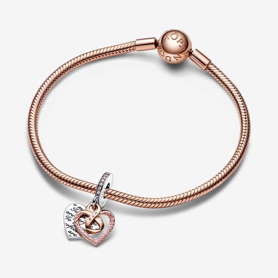 Pandora 'Family & Friends' Women's 925 Sterling Silver Charm - Silver/Rose 782641C01