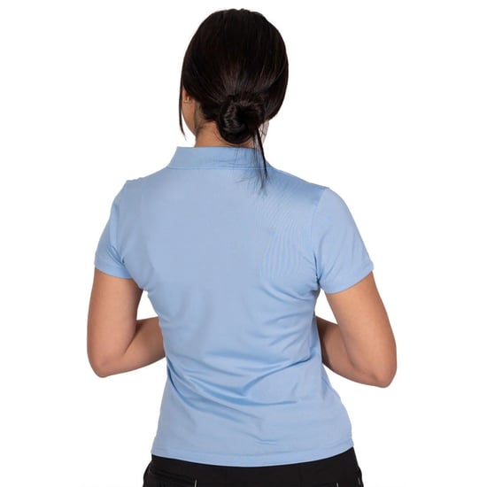 Island Green Womens/Ladies Classic Micro Pique Golf Polo Shirt (Cerulean) - Image 2