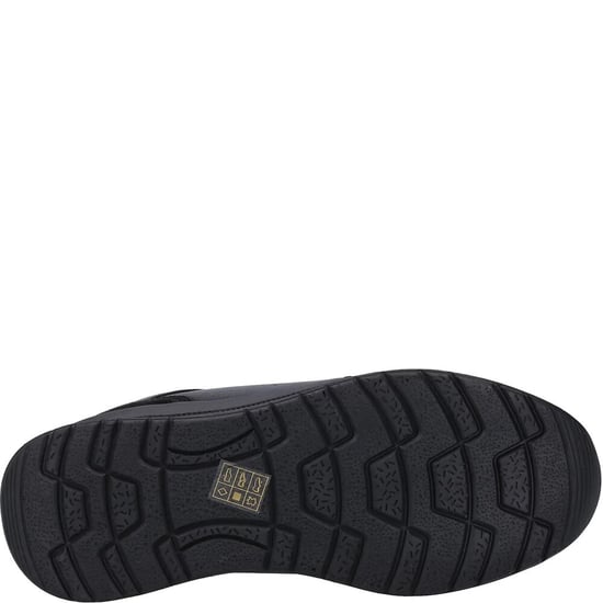 Hush Puppies Mens Joseph Leather Trainers (Light Black) - Image 2