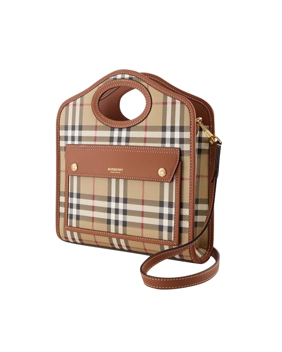 Mini Pocket - Burberry - Lona - Marrón - Image 2