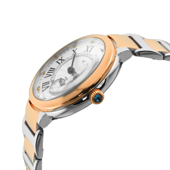 GV2 Roma Mujeres 12204B Reloj Suizo de Cuarzo con Diamantes, acero inoxidable de dos tonos - Image 3