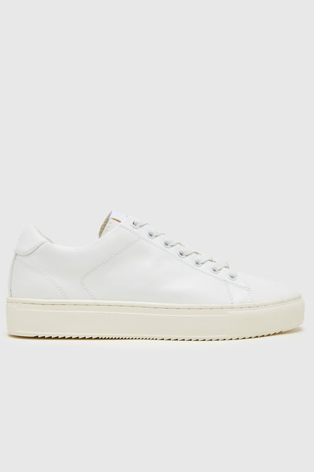 White 'Damon' Casual Lace Up Trainers