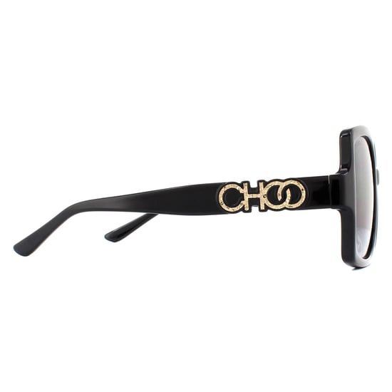Jimmy Choo Square Womens Black Dark Grey Gradient Sunglasses