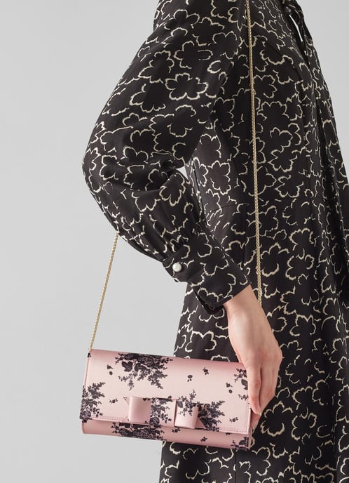 LK Bennett  Daphne Clutch, Floral Pink