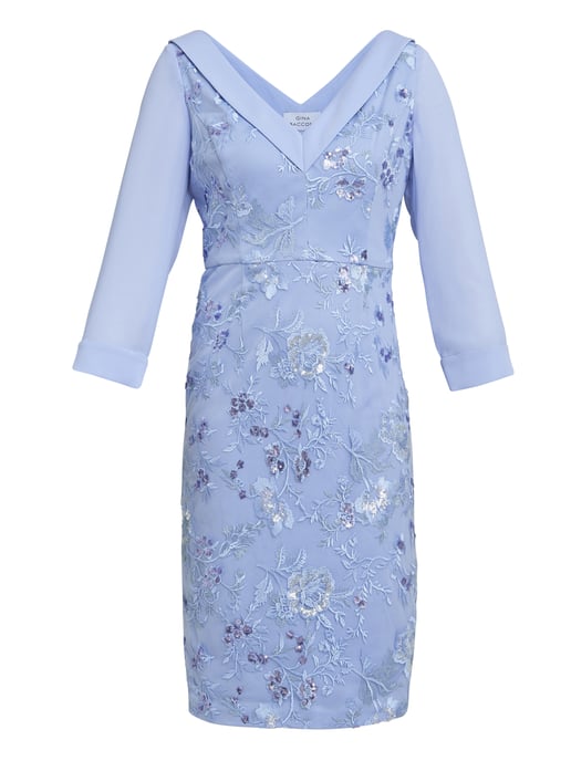 Daisy Crepe Dress With Embroidery