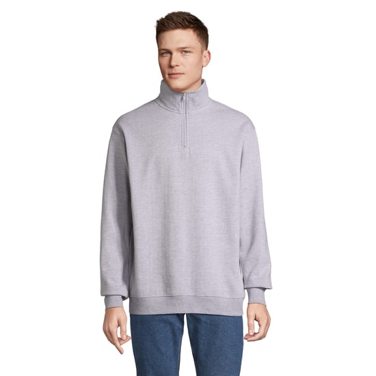 SOLS Unisex Adult Conrad Quarter Zip Sweatshirt (Grey Melange) - Image 1