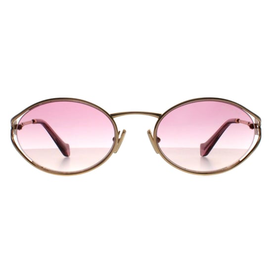 Miu Miu Oval Womens Gold Brown Gradient Violet MU52YS