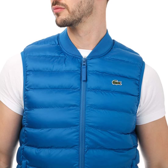 Men's Lacoste Water-Repellent Puffer Vest in Blue