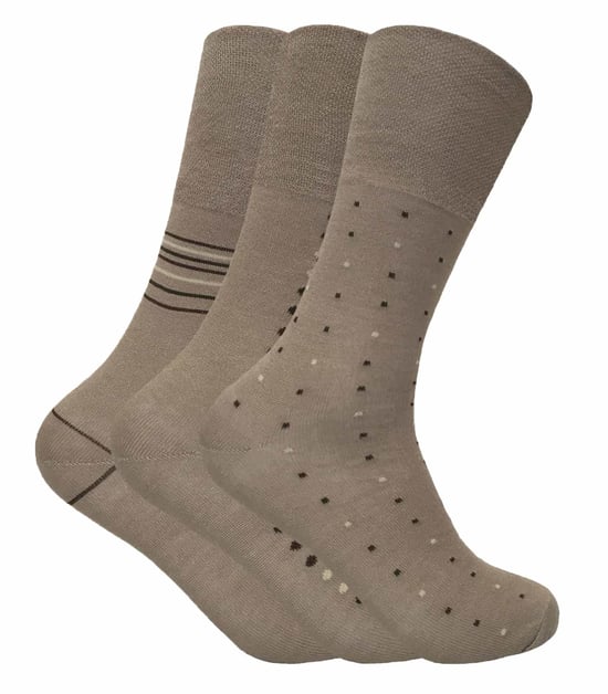 Hombres 3 pares no elástico superior antibacteriano anti sudor calcetines de bambú - Image 1