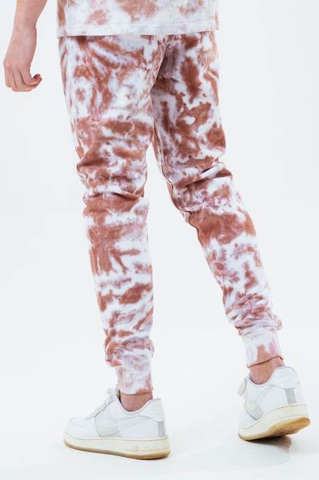 Hype Beige Tie Dye Scribble Logo Men'S Joggers