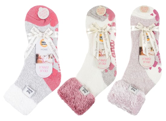 Calcetines de Cama con Agarres | Calentadores | Multipack de 3 Pares | Calcetines antideslizantes con forro polar para mujer | Regalos de invierno para ella - Pack 6 - Image 2