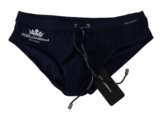 Bañador de Hombre Dolce & Gabbana Azul con Logo, Braguitas de Nylon elásticas - Image 1