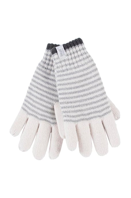 Heat Holders - Guantes térmicos con forro polar a rayas para mujer - Image 1