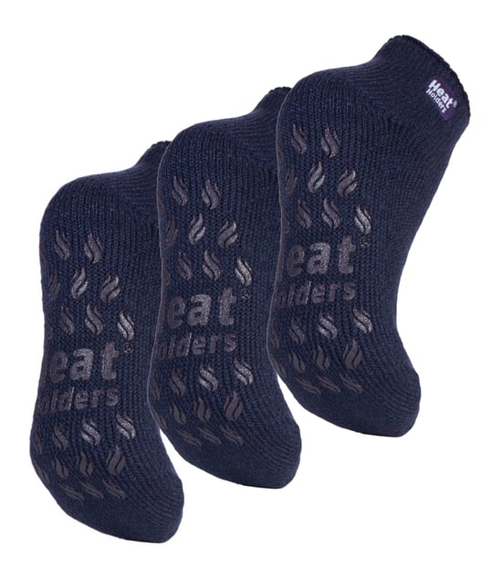Calcetines Tobilleros con Pinzas - 3 Pares Multipack Ladies Ankle Slipper Socks with Grippers - Deepest Plum - Image 1