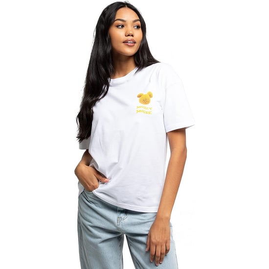 Disney Womens/Ladies Mickey Mouse Photograph Oversized T-Shirt (White)