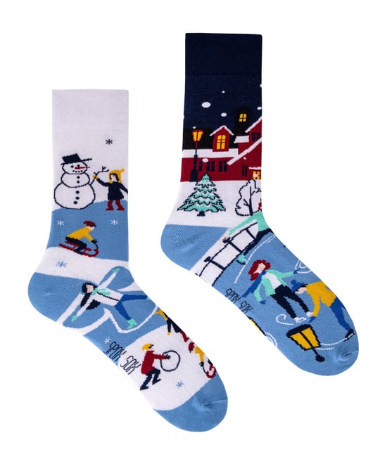 SPOX SOX - Calcetines Desparejados para Hombre y Mujer - Actividades de Invierno - Image 1