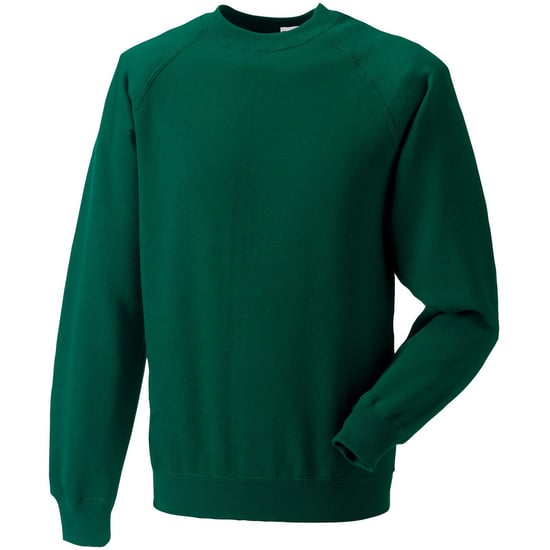 Russell Mens Spotshield Raglan Sweatshirt (Bottle Green) - Image 1