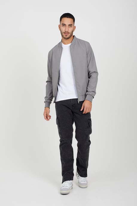 Grey 'Sanjay' Bomber Jacket