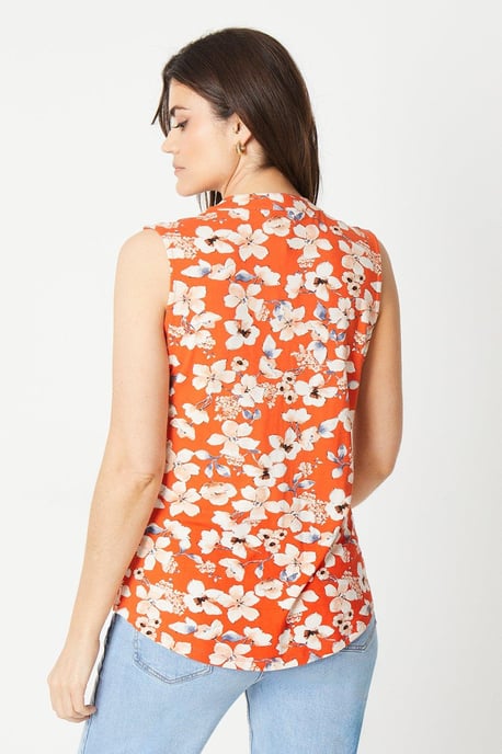 Floral Jersey Sleeveless Shirt