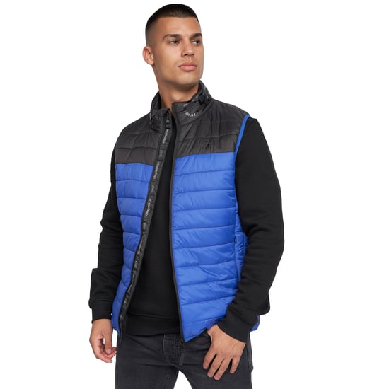 Crosshatch Mens Presnell High-Neck Gilet (Blue) - Image 3