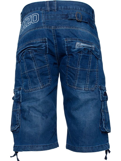 Pantalones cortos vaqueros Enzo Cargo Combat para hombre - Image 5