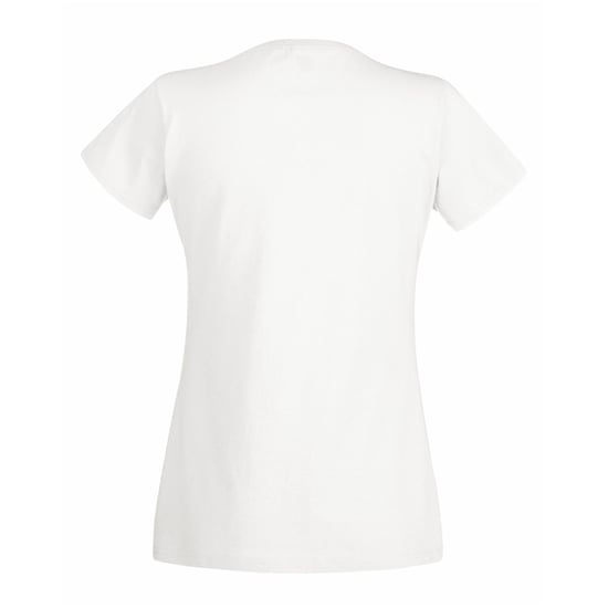 Fruit Of The Loom Ladies Lady-Fit Valueweight V-Neck Short Sleeve T-Shirt (White) - Image 2