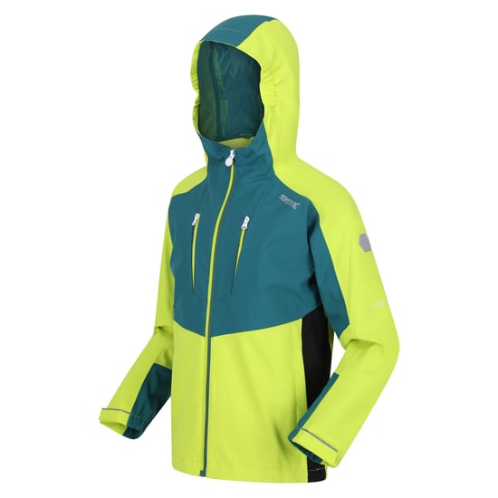 Regatta Childrens/Kids Highton III Waterproof Jacket (Bright Kiwi/Pacific Green)