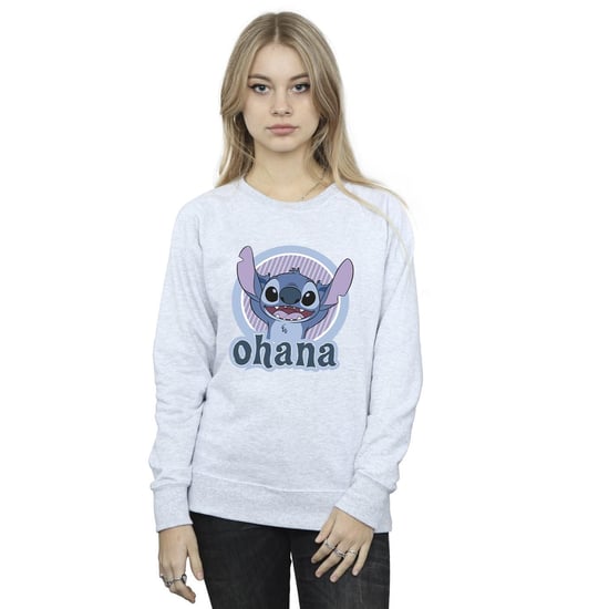Disney Womens/Ladies Lilo And Stitch Ohana Circle Sweatshirt (Sports Grey)