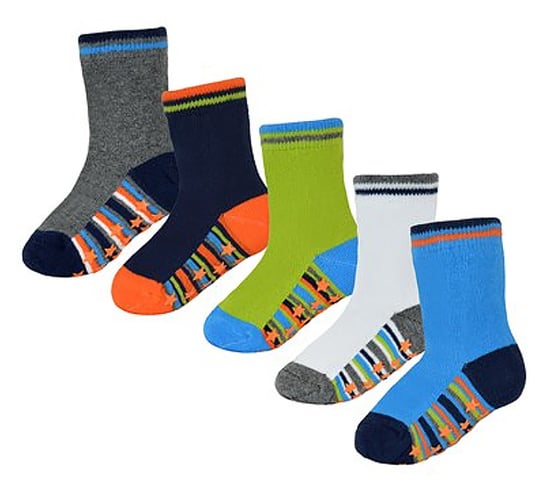 Calcetines antideslizantes para bebé niño | Paquete de 10 pares | Snob de calcetines | Calcetines de algodón suave con pinzas de estrella - Estilo 1 - Image 2