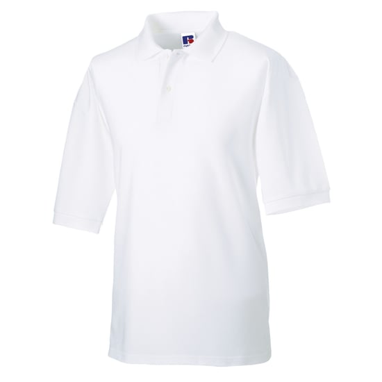 Russell Mens Polycotton Pique Polo Shirt (White) - Image 3