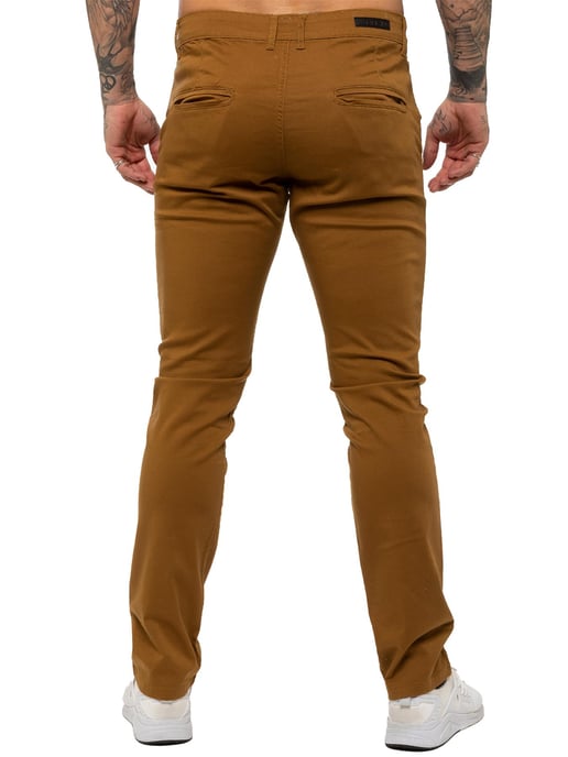 Enzo | Jeans Chino Elásticos Slim Fit para Hombre - Marrón - Image 4