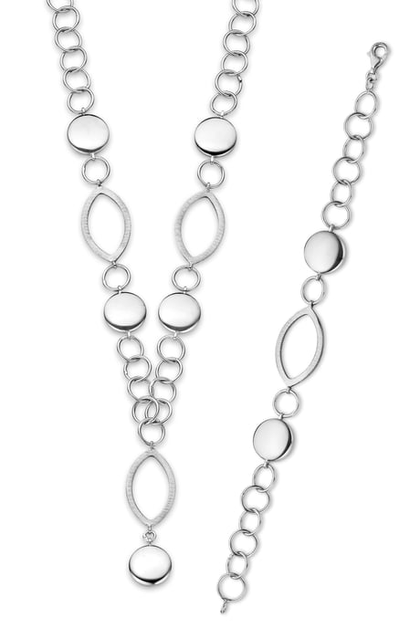 Orphelia Women's 925 Sterling Silver Set: Chain + Bracelet - Silver SET-016 - Image 1