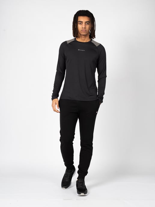 Champion Longsleeve del hombre negro - Image 2
