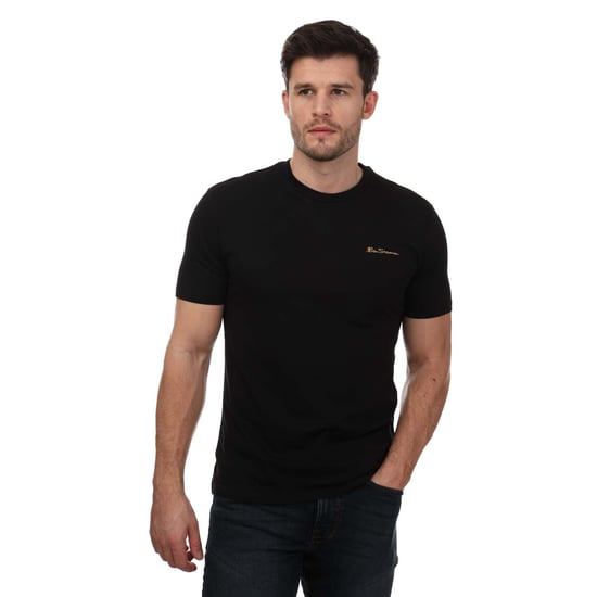Men's Ben Sherman Script Logo T-Shirt in Black