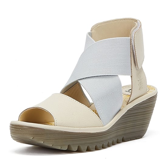 Fly London Yuba Womens Off White Sandals - Image 3