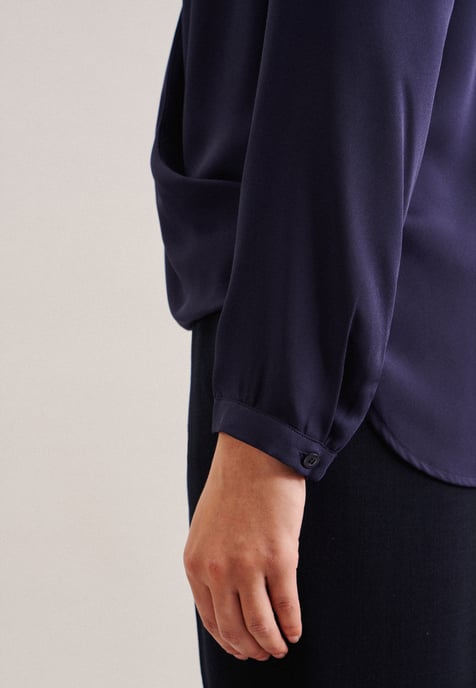 Wraparound Blouse Dark Blue - Image 4