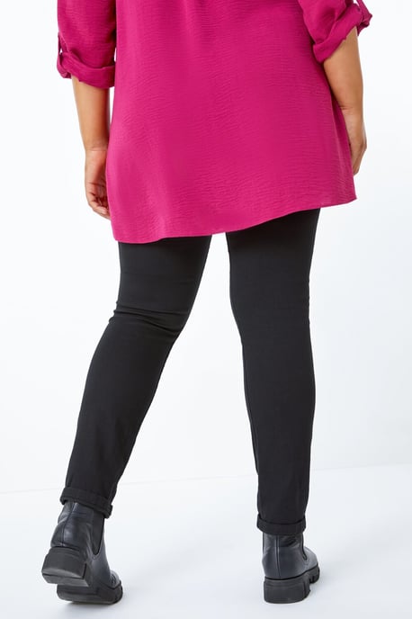 Curve Stretch Denim Elastic Waist Jegging - Image 4