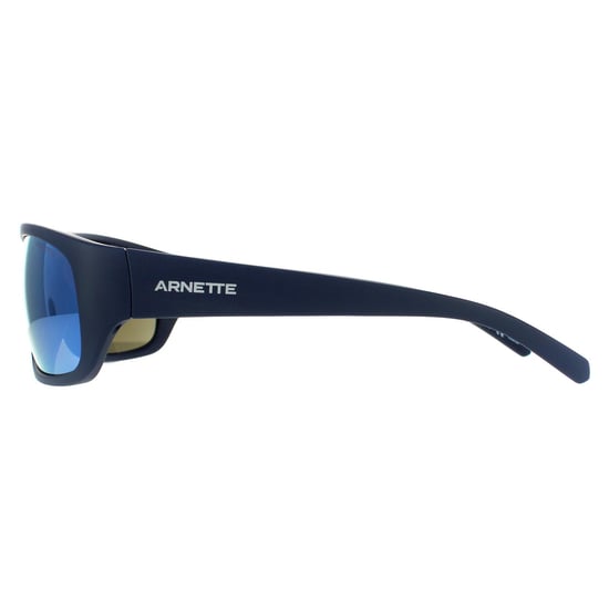 Gafas de sol Arnette Rectángulo para Hombre Matte Azul Gris Oscuro Espejo Azul Agua - Image 3