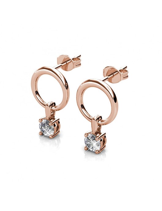 Pendientes Octavia - Oro rosa y cristal - Image 4