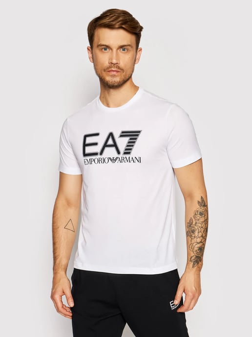 EA7 Emporio Armani Men's Short Sleeve T-Shirt, White - Image 3