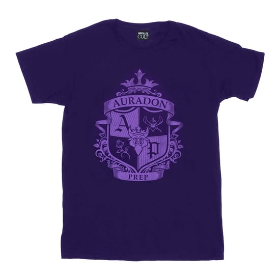 Disney Girls The Descendants Auradon Prep Crest Cotton T-Shirt (Purple) - Image 1