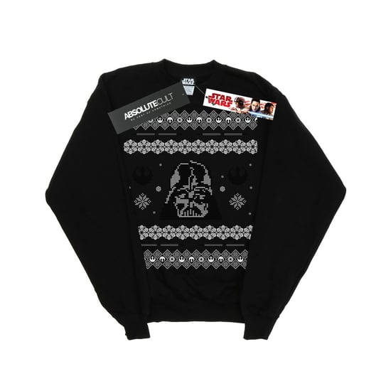 Star Wars Mens Christmas Darth Vader Fair Isle Sweatshirt (Black) - Image 1